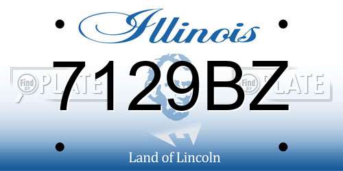 7129BZ Illinois License Plate