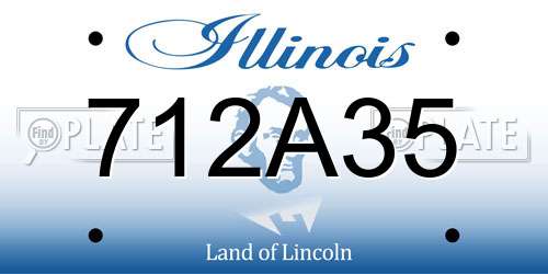 712A35 Illinois License Plate