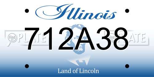 712A38 Illinois License Plate