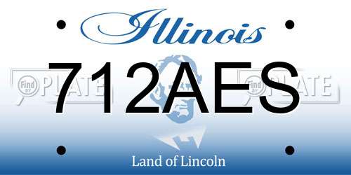 712AES Illinois License Plate