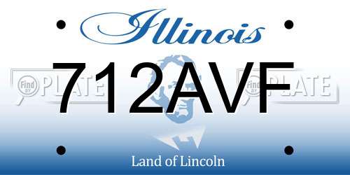 712AVF Illinois License Plate