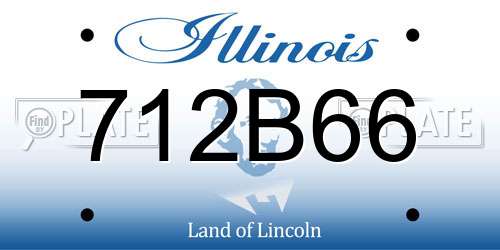 712B66 Illinois License Plate