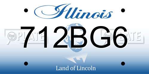 712BG6 Illinois License Plate