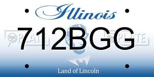712BGG Illinois License Plate