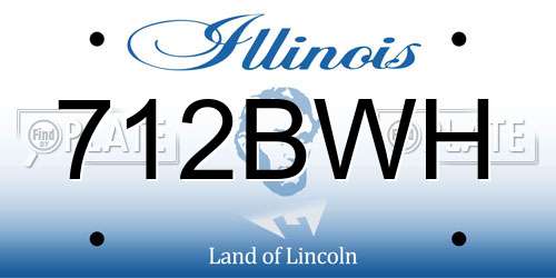 712BWH Illinois License Plate