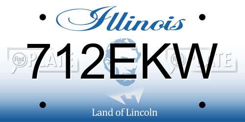 712EKW Illinois License Plate
