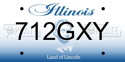 712GXY Illinois License Plate