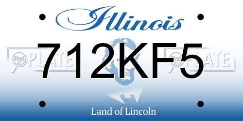 712KF5 Illinois License Plate