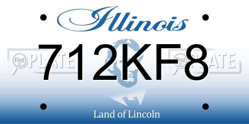 712KF8 Illinois License Plate