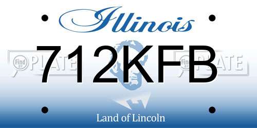 712KFB Illinois License Plate