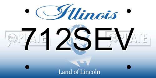 712SEV Illinois License Plate