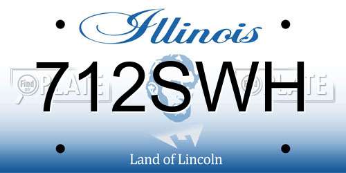 712SWH Illinois License Plate
