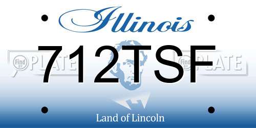 712TSF Illinois License Plate