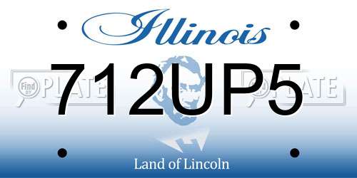 712UP5 Illinois License Plate