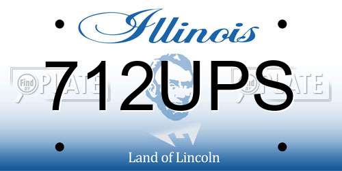 712UPS Illinois License Plate