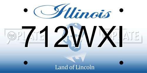 712WXI Illinois License Plate