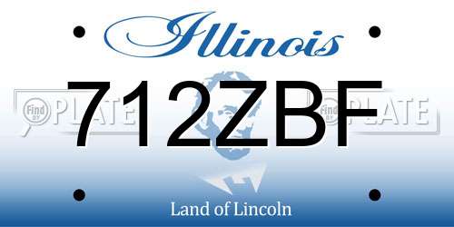 712ZBF Illinois License Plate