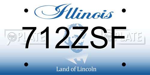712ZSF Illinois License Plate