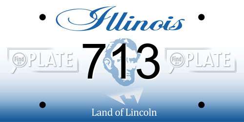 713 Illinois License Plate