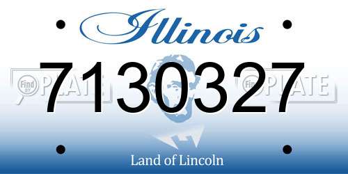 7130327 Illinois License Plate