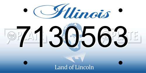 7130563 Illinois License Plate