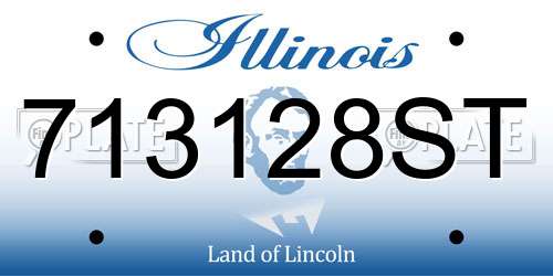 713128ST Illinois License Plate