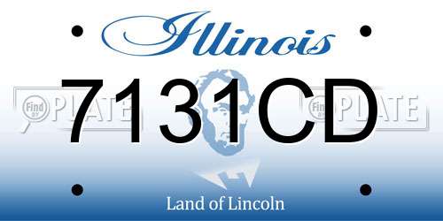 7131CD Illinois License Plate
