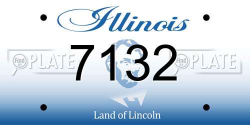7132 Illinois License Plate