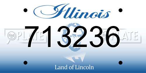 713236 Illinois License Plate