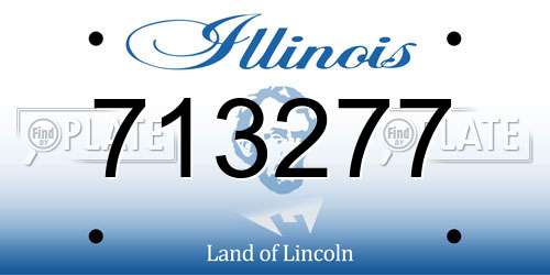 713277 Illinois License Plate