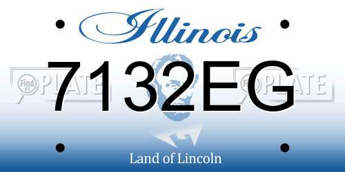 7132EG Illinois License Plate
