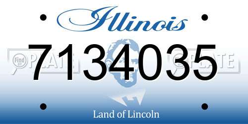 7134035 Illinois License Plate