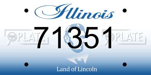 71351 Illinois License Plate