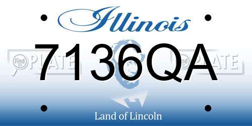 7136QA Illinois License Plate