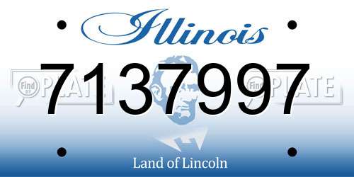 7137997 Illinois License Plate