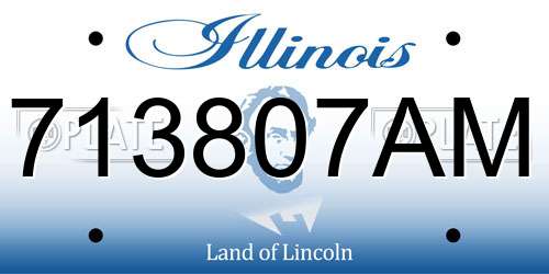 713807AM Illinois License Plate