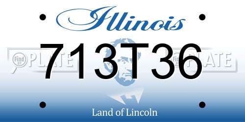 713T36 Illinois License Plate