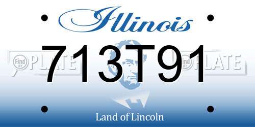 713T91 Illinois License Plate