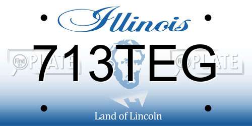 713TEG Illinois License Plate