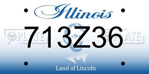 713Z36 Illinois License Plate