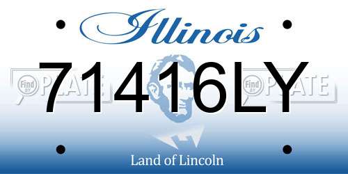 71416LY Illinois License Plate