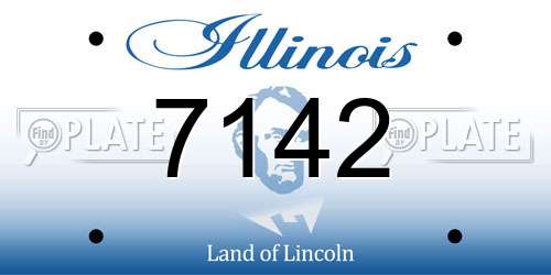7142 Illinois License Plate