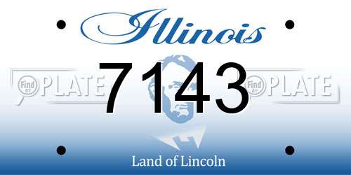7143 Illinois License Plate