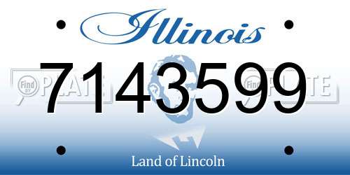 7143599 Illinois License Plate
