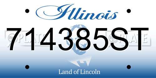 714385ST Illinois License Plate