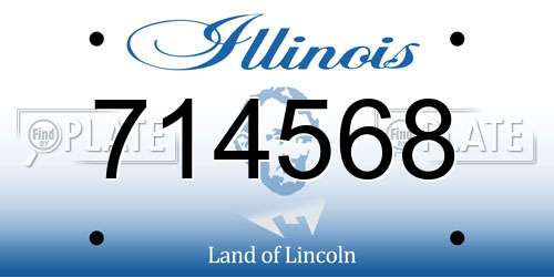 714568 Illinois License Plate
