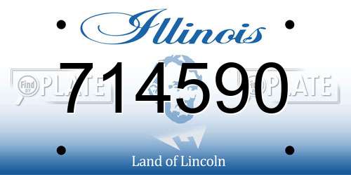714590 Illinois License Plate