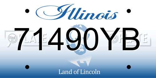 71490YB Illinois License Plate