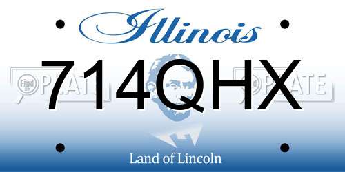714QHX Illinois License Plate