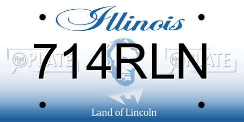 714RLN Illinois License Plate